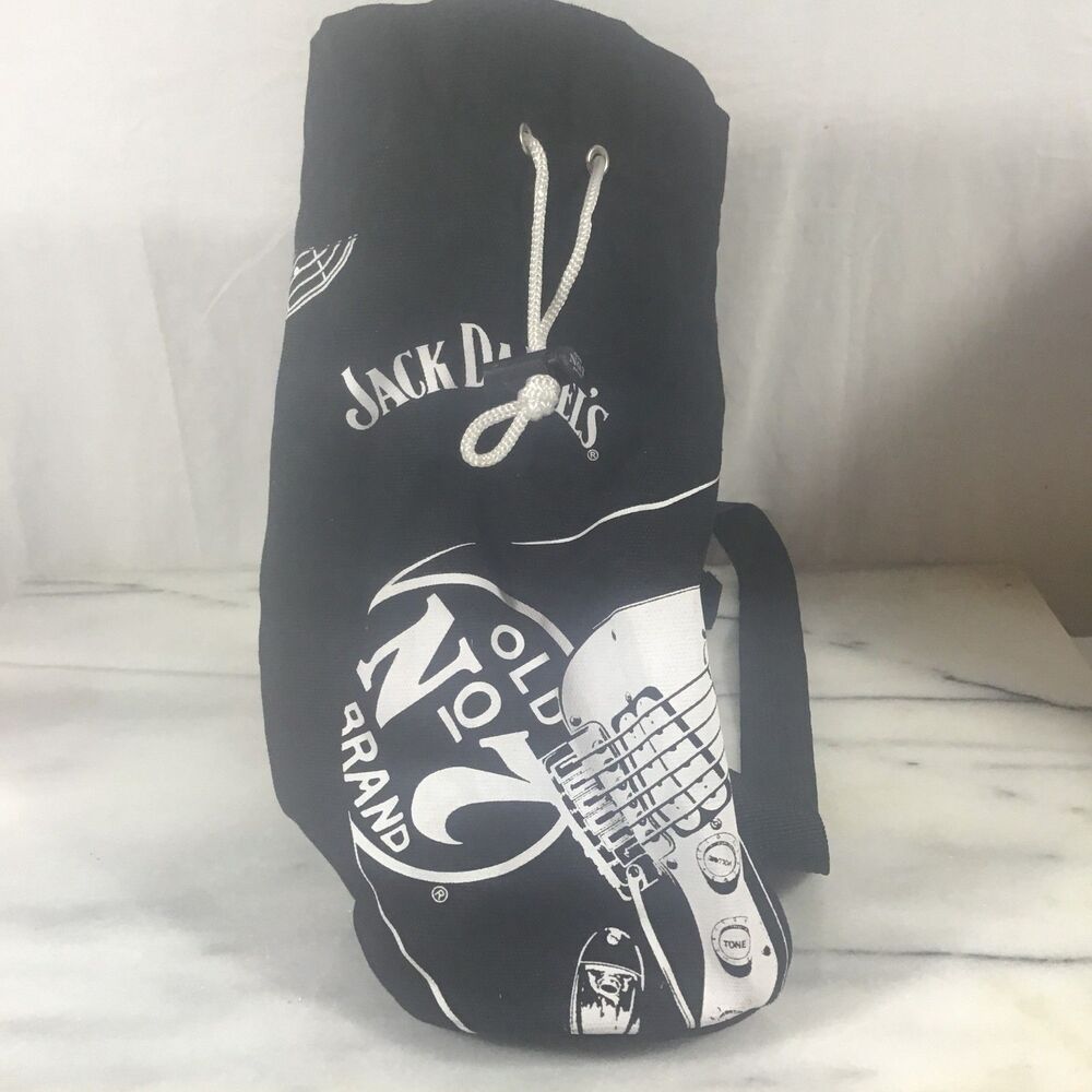 Jack Daniel's Old No. 7 Canvas Duffle Bag Black Music Guitar Promo Carry-On